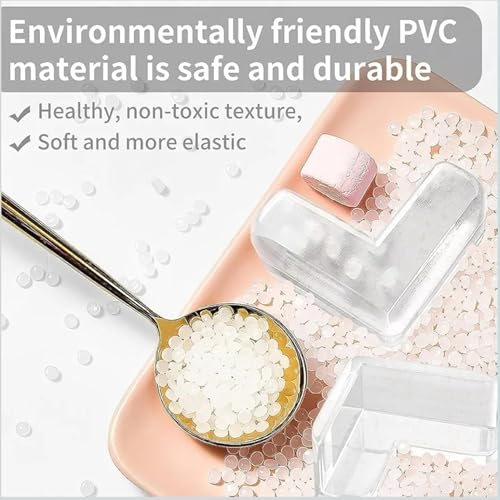 Image of Pack of 4 Silicone Corner Protectors, Baby Safety Table Corner Guards, Clear Transparent Soft Edge Protectors for Sharp Table Corners, Furniture Corner Guards, Child Proof Safety