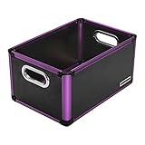 Innenformat passend für A4 anndora Regalbox A4 Aufbewahrungsbox Schwarz Lila