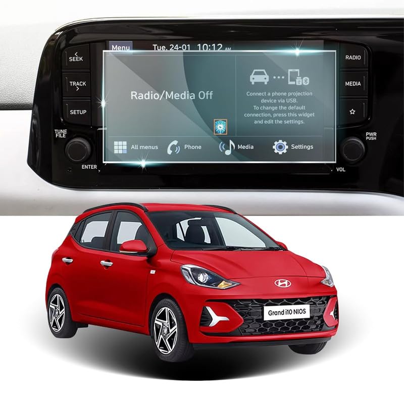 Image of Hyundai I10 Nios (8 Inch) Touchscreen Protector Guard - (Not a Tempered Glass)