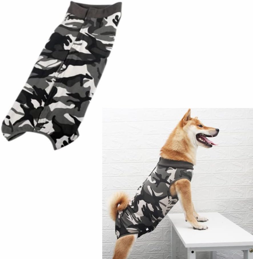 Recovery Suit for Dogs After Surgery Abdominal Wound Puppy Surgical Clothes Post-Operative Vest Dog Sterilization Surgical Suit for Female Dogs (XL（Camouflage）)