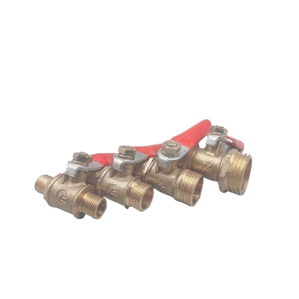 Accesorios para tuberías de riego, Conector de Bola latón, 10 Piezas, 1/8-1/2 pulg., Rosca Macho, Accesorios Cobre, riego por Goteo