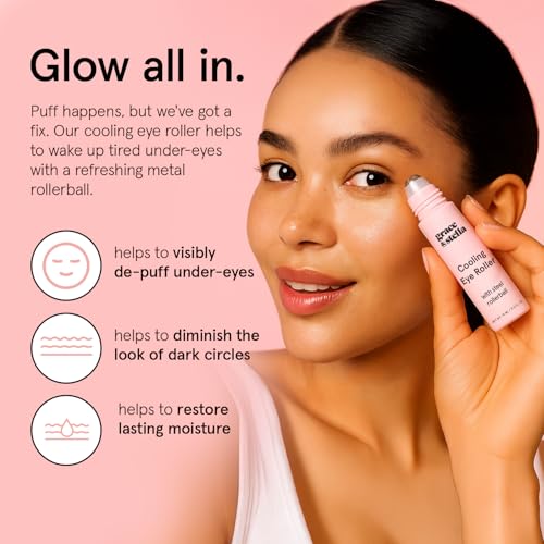grace & stella Under Eye Brightener with Cooling Metal Rollerball - Ceramide & Caffeine Eye Cream for Puffy Eyes - Travel Size Toiletries - Vegan Skincare (15ml / 0.51floz) - Image 3