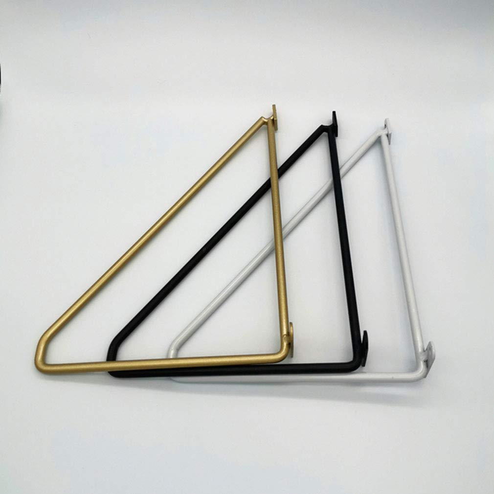 Triangolo di Staffe per Mensola,2 pezzi Reggimensola in Ferro ad Angolo Retto Industriale a Parete,Supporti per Mensole Galleggianti in Metallo Resistente,Comprese Viti,3 colori(black40cm/15.7in)