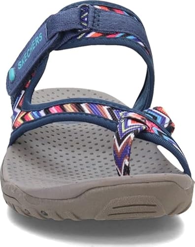 Skechers Women's Reggae - Zig Swag, Navy, 9