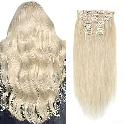 Sixstarhair Ash Blonde Clip In Hair Extensions