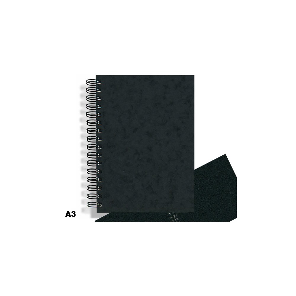 Daler-Rowney Ebony Lightly Textured 160gsm A3 Portrait Sketchbook, 40 Black Sheets, For Professional Artists & Students - Image 2