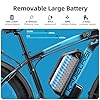 VelociTrek Electric Bike for Adult 4000W Peak Brushless Dual Motor 48V 23Ah Removable Bicycle Electric Bike 26 Inch Fat Tire Mountain Ebike 21 Speed Electric Dirt E Bikes (V3 Dual Motor, Black-Blue) #1