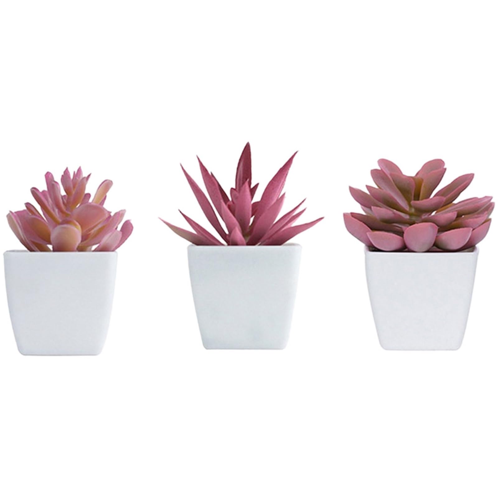 Dcrxz Artificial Plants As Shown Faux Succulent Rose Potted Plants Set