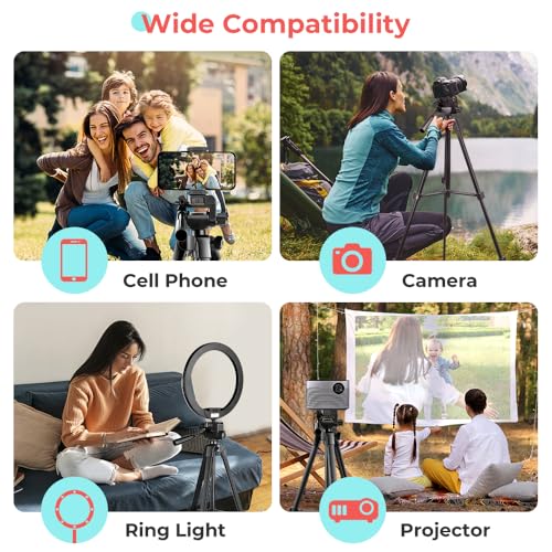 Image of UBeesize 64'' iPad Tripod for iPhone and Camera with Remote & Carry Bag