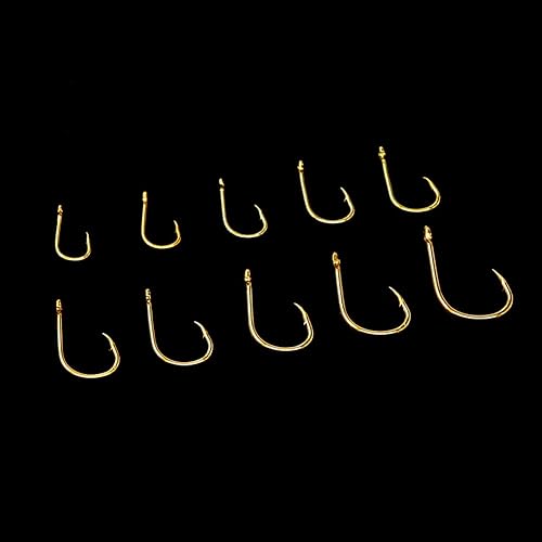 Miniatura 9 de BiaoGan 500 anzuelos de pesca pequeños, surtidos de 10 tamaños (3#-12#) anzuelos de pescado, caja de plástico portátil, fuerte anzuelo afilado con