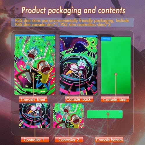 Image of PVC Skin for PS5 Slim Digital Edition, Console Protective Sticker for PlayStation 5 Slim Skin Sticker (A)