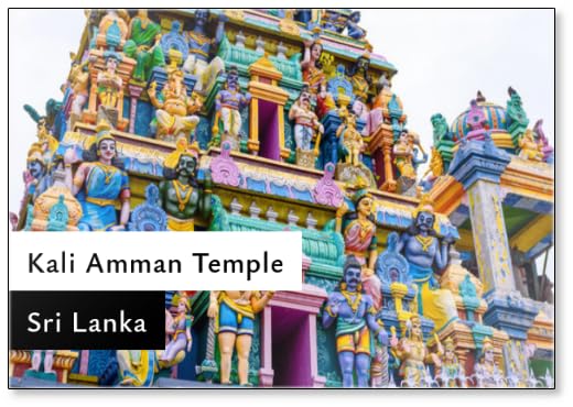 Kali Amman Temple in Negombo, Sri Lanka. Detailed View on The Vibrant Colorful Statues of Hindu Gods on A Hindu Temple Negombo, near Colombo in Sri Lanka., Fridge Magnet