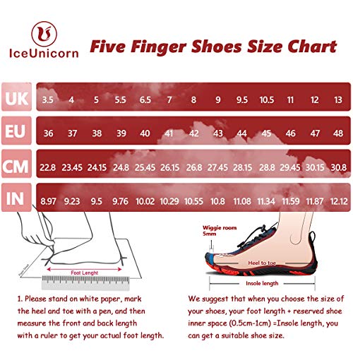 IceUnicorn Barfußschuhe Herren Zehenschuhe Barfussschuhe Damen Traillaufschuhe Aquaschuhe Strandschuhe Schwimmschuhe Wasserschuhe - Image 7