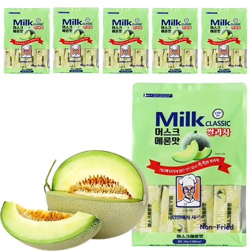 ミルククラシック 米菓子 マスクメロン味 240g × 5袋 マスクメロンNON–FRIED (ノンフライ)のサムネイル