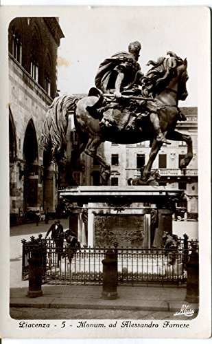 1942 Piacenza Monumento ad Alessandro Farnese Guller dest. Lucca FP B/N VG ANIM Cartolina Postale