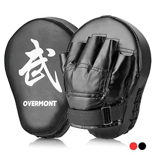 Overmont 2PCS Curved Punch Mitts Punching Mitts Boxing Pads Boxing Glove Target pad with foaming Materials for Karate Kickboxing Muaythai MMA Martial Art UFC Brazilian Jiu Jitsu Kick Boxing Practice