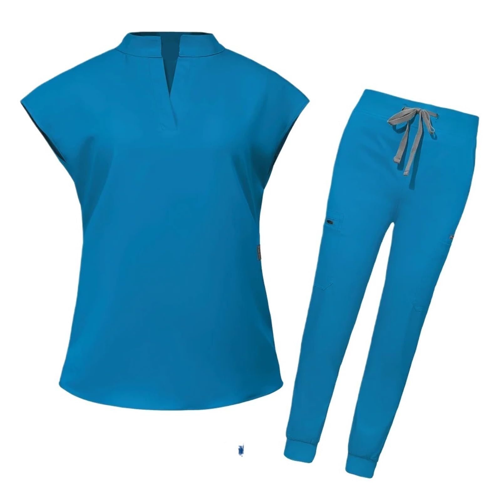 Uniformes Conjuntos de Bata quirúrgica for Mujer Batas quirúrgicas Accesorios for Enfermeras Hospital Clínica Dental Salón de Belleza Ropa de Trabajo Traje(Light Blue,XXL)
