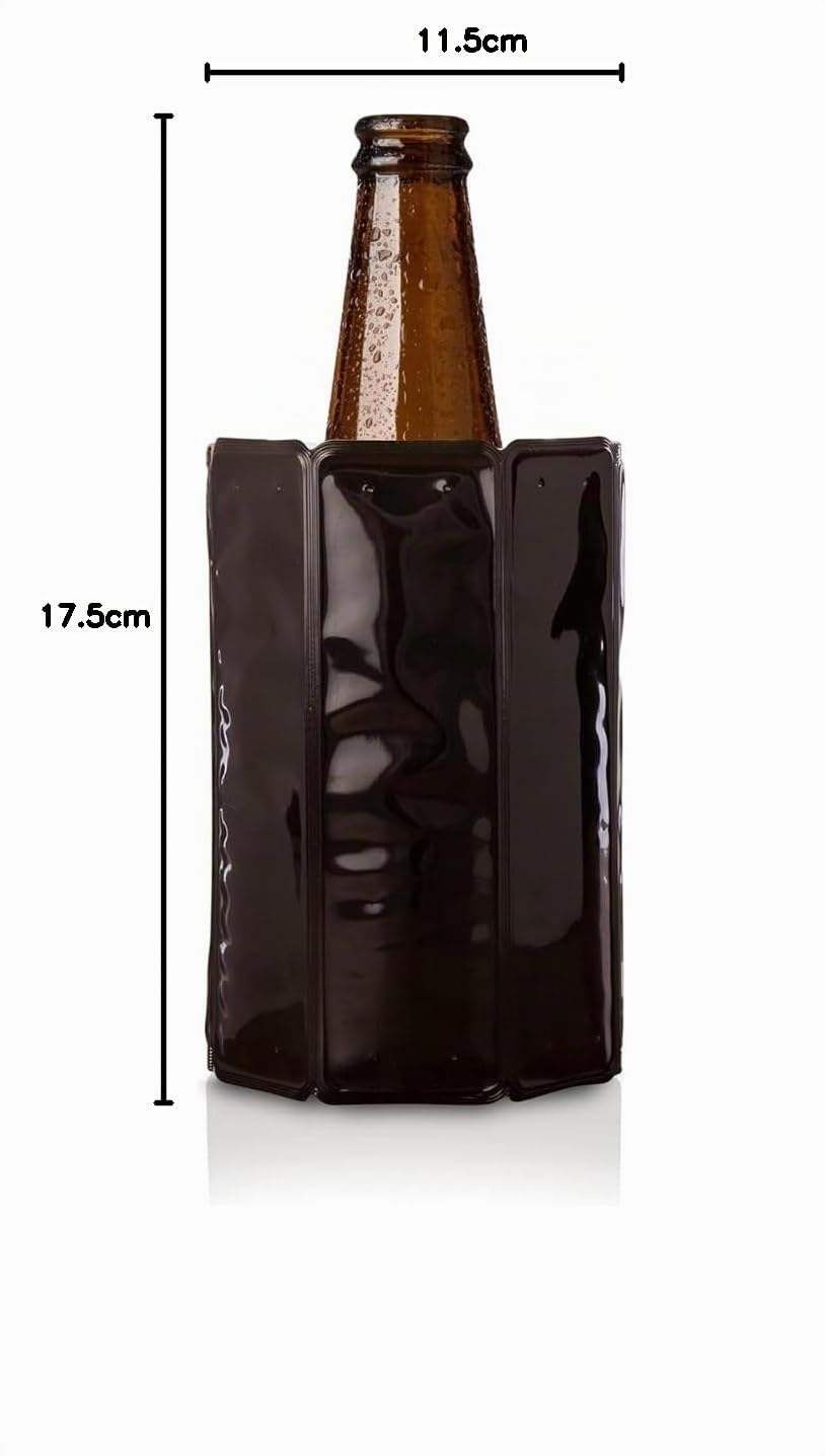 Vacu Vin Refroidisseur Actif Mini Noir - Refroidit Rapide, Maintient Température Basse - Polyvalent Bière et Vin