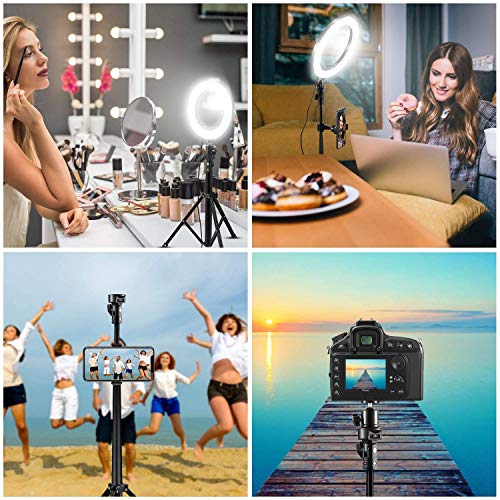 image for Pretty Selfie Ring Light with Tripod Stand & Cell Phone Holder - 8