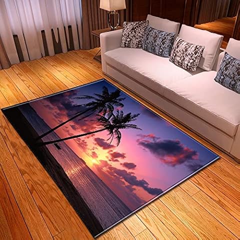 Meiju 3D Landscape Print Area Rug Cover