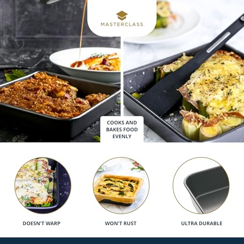 MasterClass Large Roasting Tin,Deep with PTFE, PFOA and BPA Free Non Stick, Grey, 39 x 28 x 7 cm - Image 5