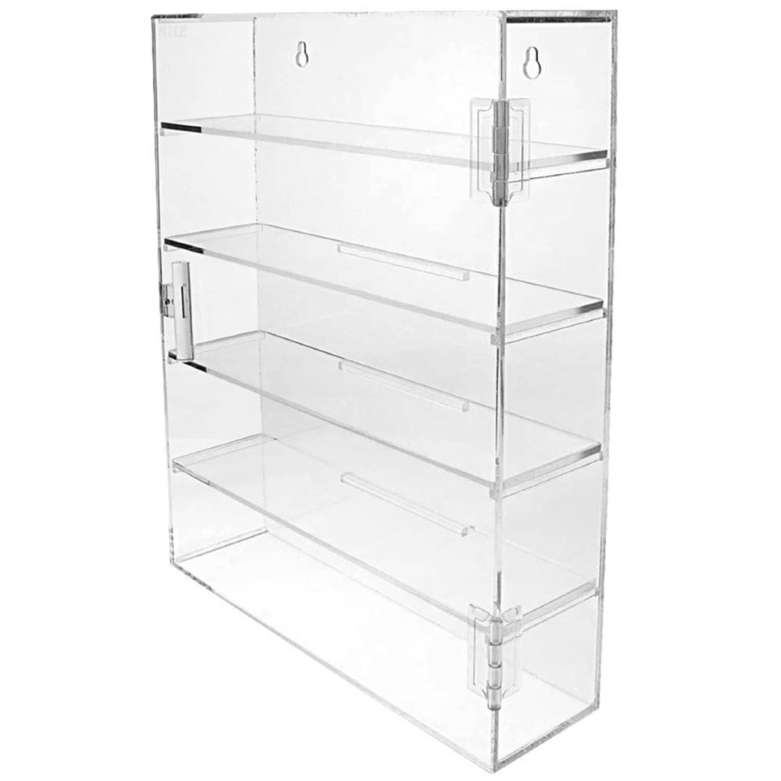 Vitrina Metacrilato Transparente Expositor Pared con Puerta Multi Vitrina Acrílico para Coleccionis, Estudio