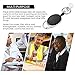 Retractable Badge Holder with Carabiner Reel Clip and Key Ring for ID Card Key Keychain Holders Black 10 Pieces by Moever