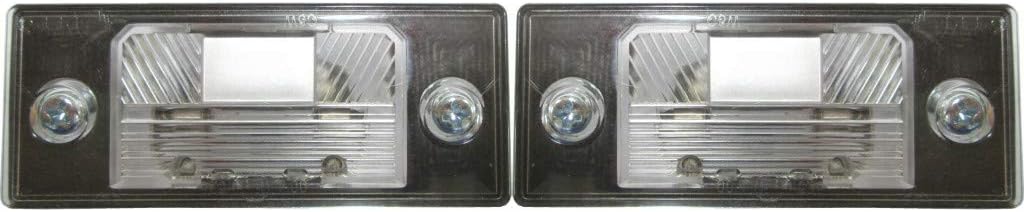KarParts360 For Volkswagen Jetta License Lamp Unit 1999-2005 Driver and Passenger Side Pair For VW2870111 | 1J5 943 021 D