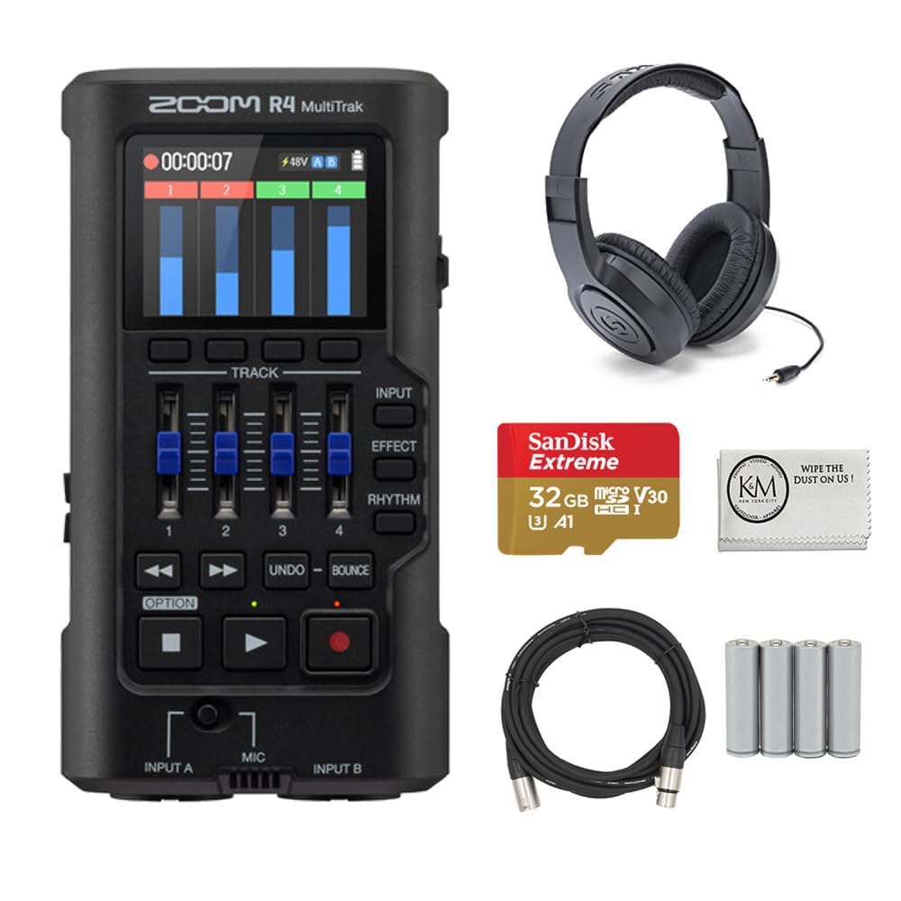ZOOM R4 MultiTrak ※オマケ128GmicroSD付き Amazon.com: Zoom R4 MultiTrak 32-Bit Float Recorder Bundled