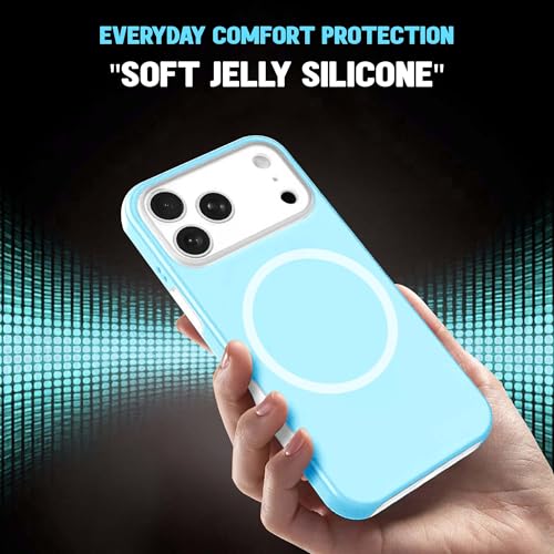 Image of Kratos Soft Silicone Case Cover Compatible with iPhone 17 Pro - Everyday Comfort Protection, Wireless Magnetic Charging Case with Raised Edge Camera & Screen Protection, Shock-Resistant Design