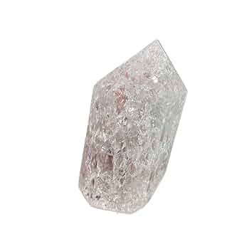 Amazon.co.jp: 天然ひび割れたクリアクォーツポイント磨かれた石