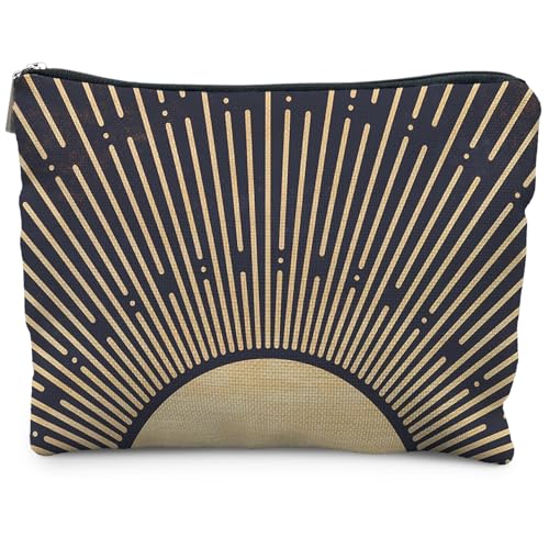 RYYCDOI borsa trucco Boho Cosmetic Bag, Sunshine Ray - Blu Navy