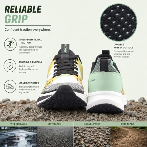 Image of ASIAN Hypercushion-09 Men's Running Shoes with Max Cushion Sole, Lace-Up Support, Lightweight Design for Running & Training