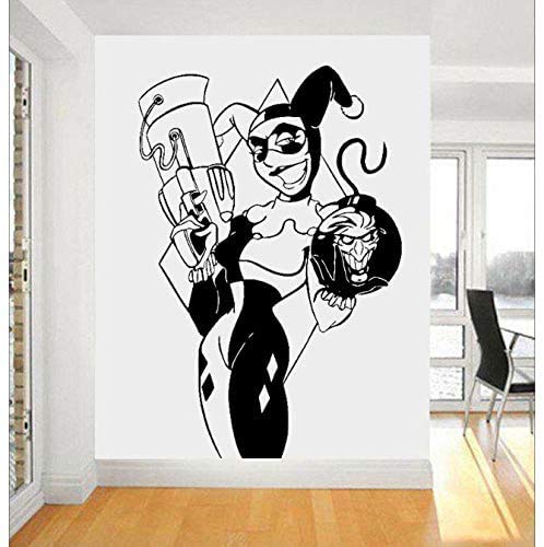 Superhero Harley Quinn Dc Comic Wall Sticker Vinyl Home Decor Interior Design Murals Room Bedroom Cartoon Decals Removable 42X63Cm