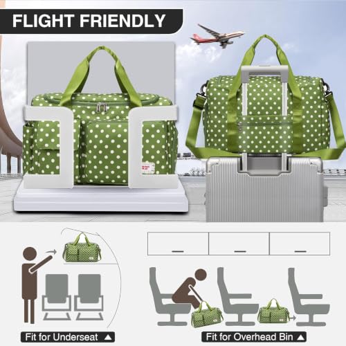 Image of Small Gym Bag for Women, Travel Duffle Bag Carry On Weekender Bag with Shoe Compartment