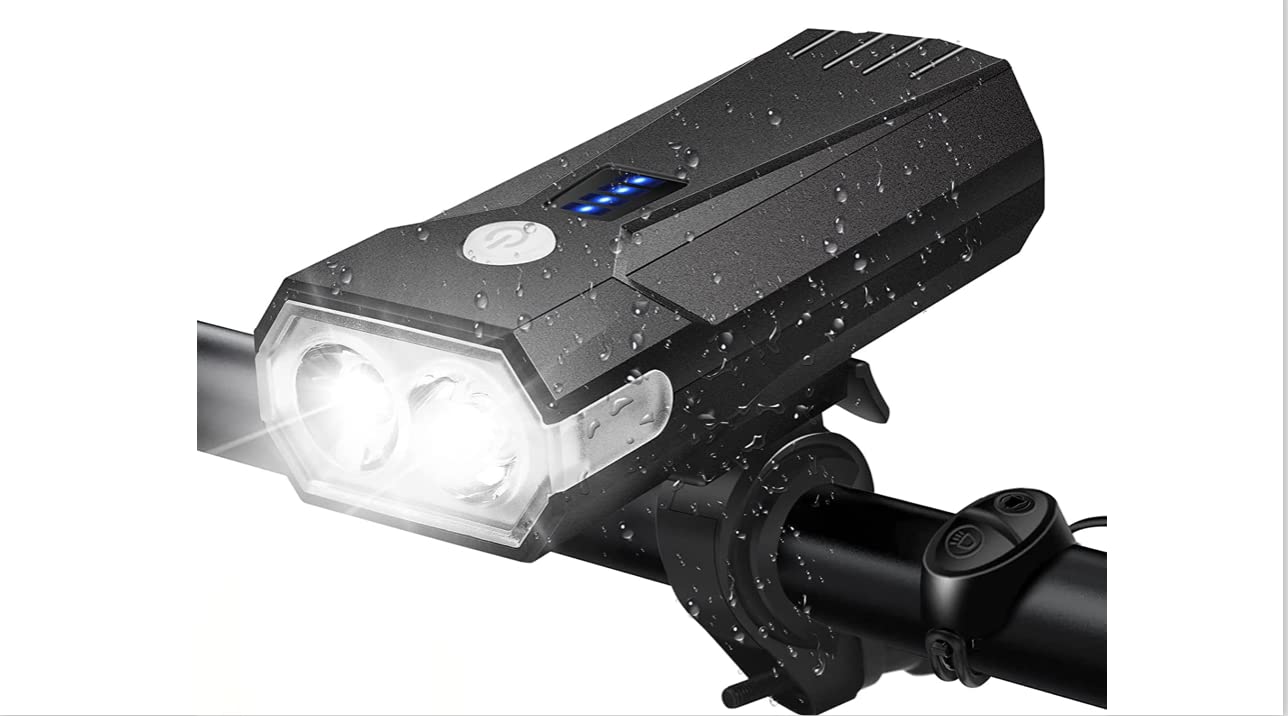 Dark Horse® Bicycle Multi Function 4000 Mah 2* T6 5 Mode 600 LM Light 120 DB Loud Horn with Horn Wire-Controlled Switch, Battery Indicator, Input-Output Charge USB Front Light New Model (B0C5RH4ZQP) Amazon Price History, Amazon Price Tracker
