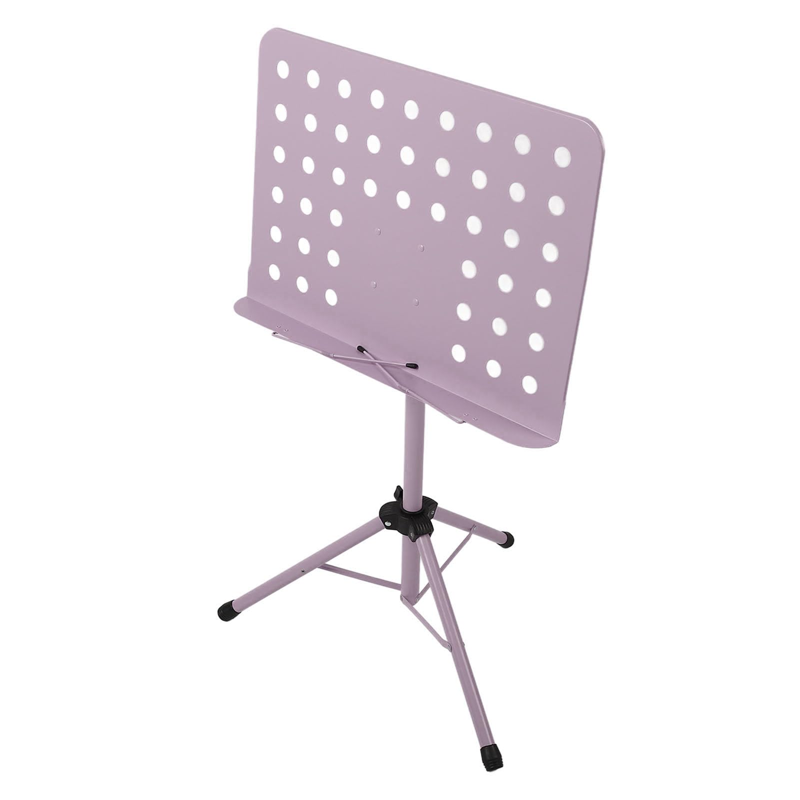 Atril Portátil Ajustable para Partituras para Músicos y Directores, Diseño Plegable, Metal ABS Resistente, 1 Unidad (Púrpura)