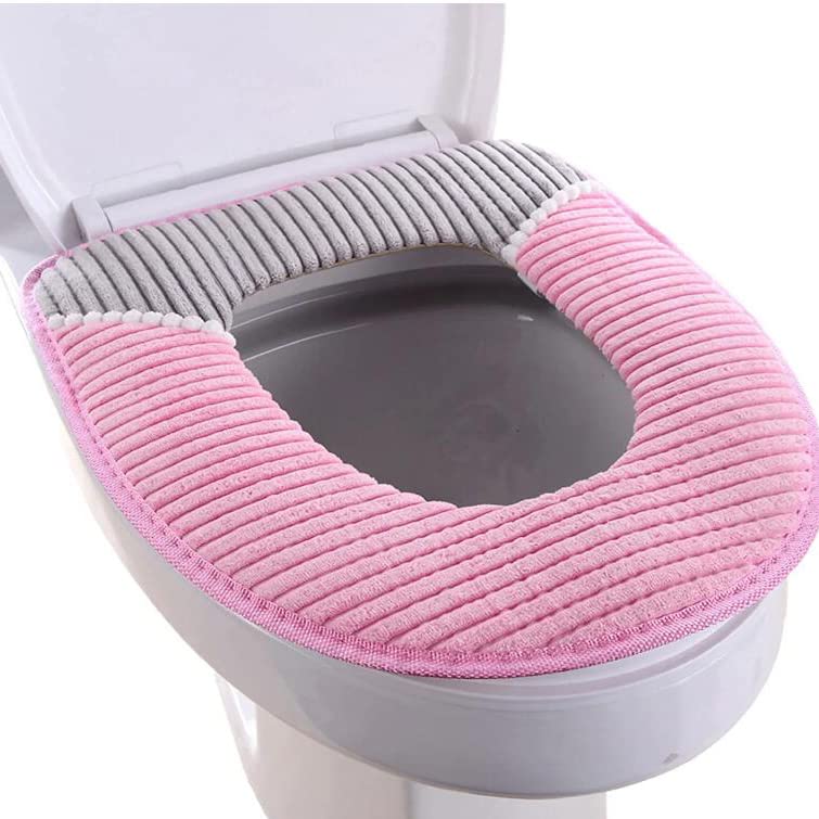 Funda para asiento de inodoro cálida cojín para váter de otoño e invierno
