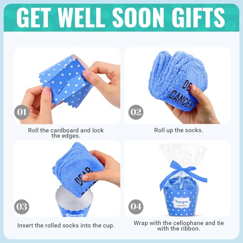 Image of HAPPYPOP Cancer Gifts for Women Men - Breast Cnacer Care Socks for Patient Friends