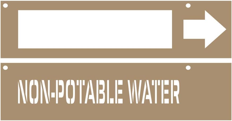 ComplianceSigns.com Non-Potable Water Stencil 4x29 in. Plastic for Pipe Markers