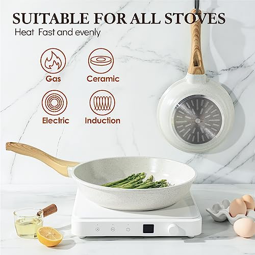 Sensarte SA07 Nonstick Ceramic Frying Pan Skillet, 8-Inch Omelet Pan, Healthy Non Toxic Chef Pan thumb #2