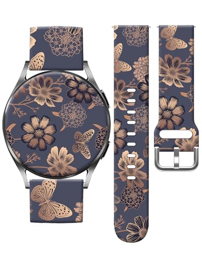 Bracelet montre 20mm silicone compatible Galaxy Watch 5 Pro 4 6 Classic femme