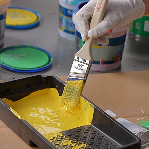 Bates- Paint Brushes, 6 Pack, Treated Wood Handle, Paint Brushes for Walls, Stain Brush, Wall Paint Brushes, Paint Brush, Furniture Paint Brush, Paint Brushes for Painting Walls, Painting Brush - Image 7