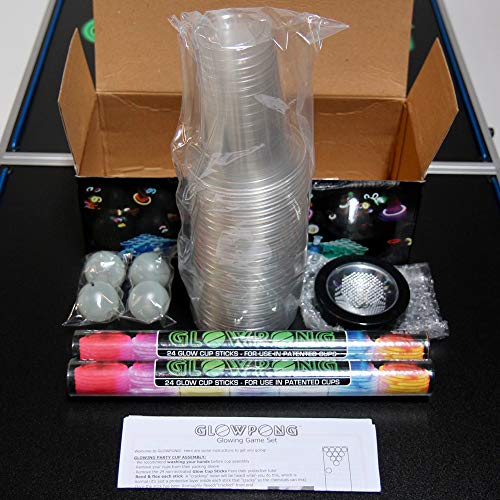 image for GLOWPONG All Mixed Up Glow in The Dark Beer Pong Game Set for Indoor O
