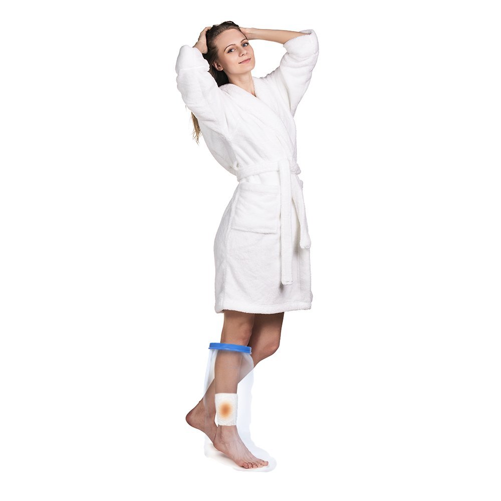 Adult Leg Cast Cover with Waterproof Seal Protection. Keep Casts
