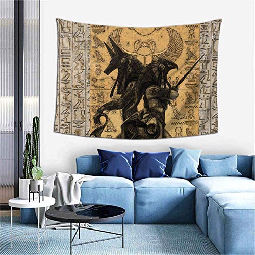 N/A Tapiz para colgar en la pared, tapiz para decoración del hogar, dormitorio, sala de estar (Egipto Anubis, 51 x 59 pulgadas)