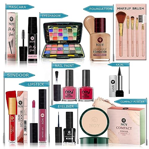 Image of NOY Makeup Kit Combo Mystique- Mesmerizing Duo For Enigmatic Beauty (Kit-15 Pcs) #YN258