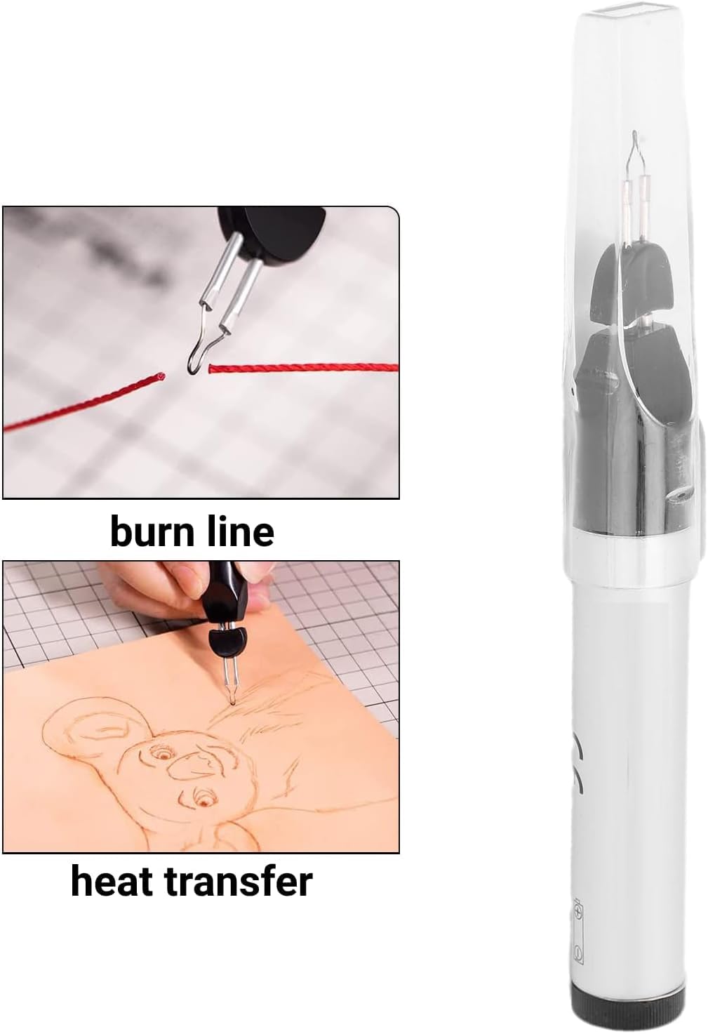 Outil de combustion de fil, coupe ou fond les extrémités effilochées - Stylo de combustion de fil de tungstène portable pour la casse du fil, le transfert de chaleur du bois