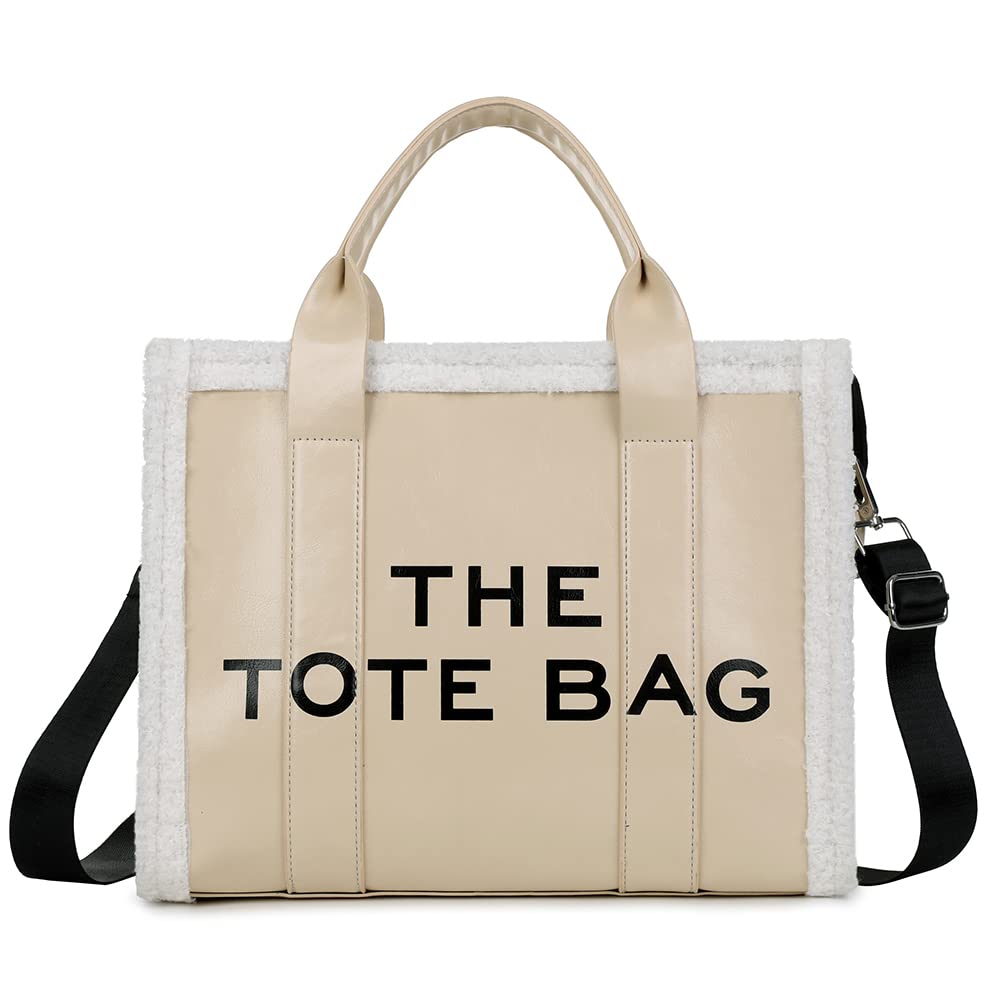 Work Tote Bags for Women - Trendy Personalized Oversized PU Leather Tote Bag Top-Handle Shoulder Crossbody Bags