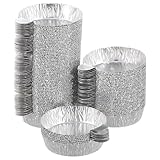 HOMSFOU Aluminum Foil Weighing Plates Disposable Small Weigh Boats 50Pcs 1.96X1.96X0.55In Lightweight Lab Sample Trays for Powder Liquid Chemistry Use